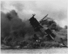 USS Arizona burning on December 7, 1941